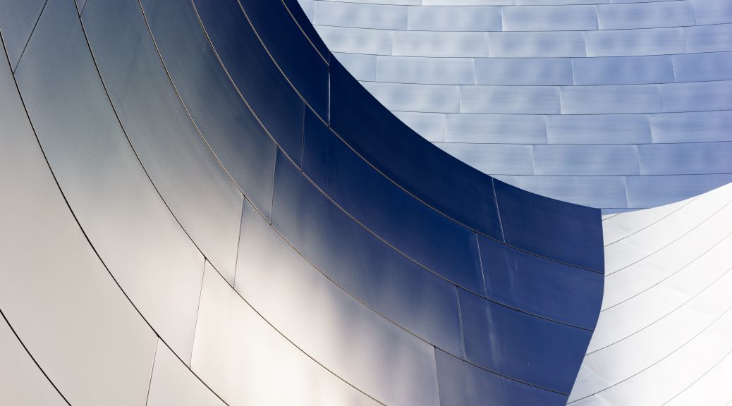 curved wall of Disney Concert Hall in Los Angeles